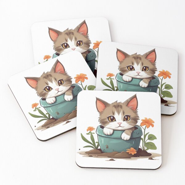 Item preview, Cute Cat In Flower Pot designed and sold by Krieghorn.