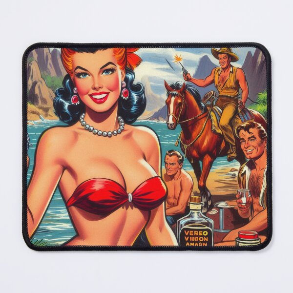 Item preview, Vintage Western  Pulp Girl designed and sold by PulpVintage.