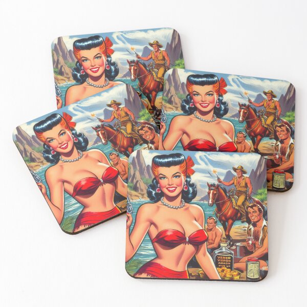 Item preview, Vintage Western  Pulp Girl designed and sold by PulpVintage.