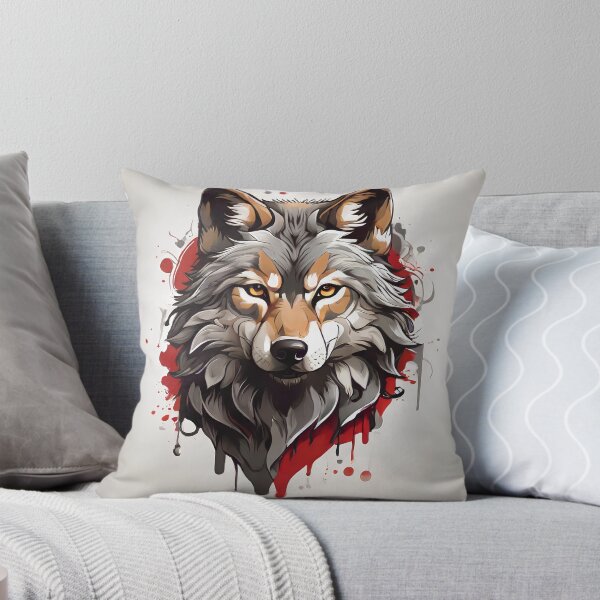 Item preview, Crimson Streak Wolf designed and sold by CoolWolfDesigns.