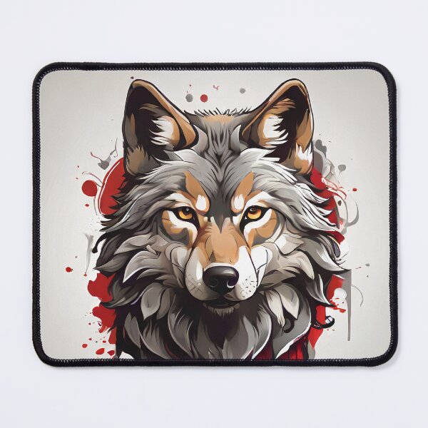 Item preview, Crimson Streak Wolf designed and sold by CoolWolfDesigns.