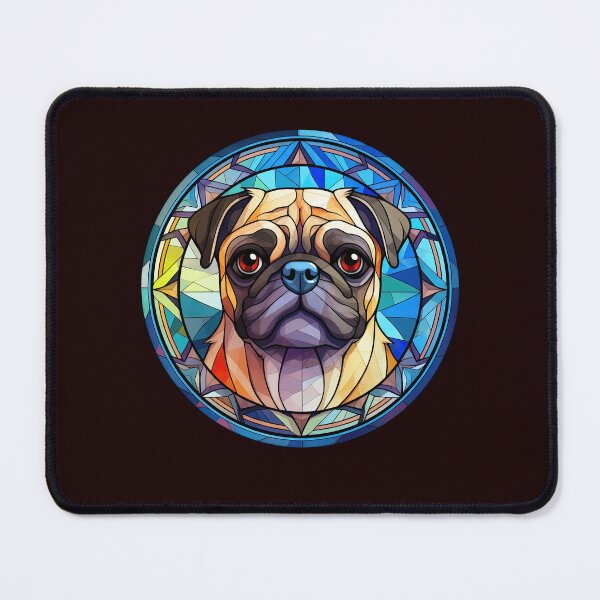 Item preview, Pug Dog Owner Stained Glass Full Face Art Pug Design Gift designed and sold by fantasticdesign.