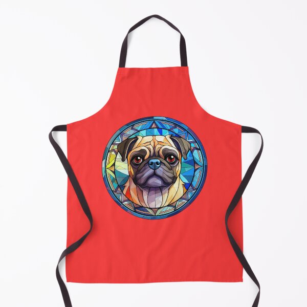 Item preview, Pug Dog Owner Stained Glass Full Face Art Pug Design Gift designed and sold by fantasticdesign.