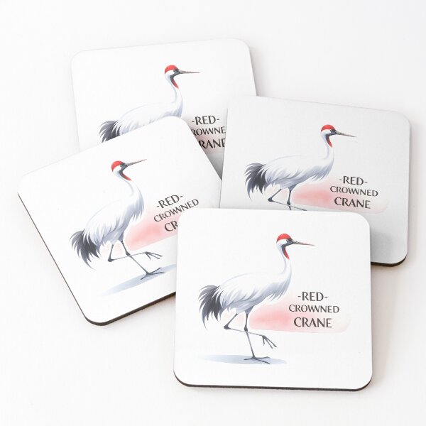 Item preview, Graceful Red-crowned Crane - Watercolor Elegance designed and sold by KNAA.