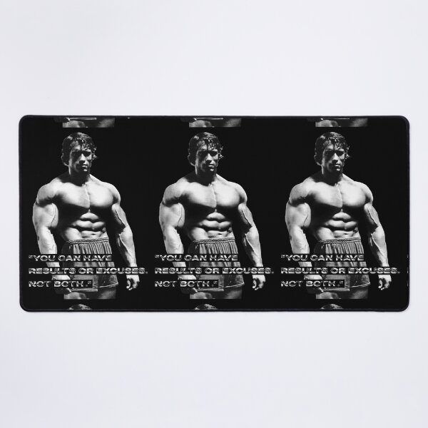 Item preview, "You can have results or excuses. Not both." Arnold Schwarzenegger Fan art. designed and sold by HuzaifaNaveedh.
