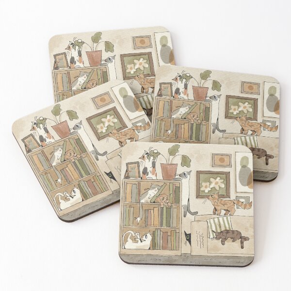 Item preview, Living Room Cats designed and sold by riahdrawsthings.