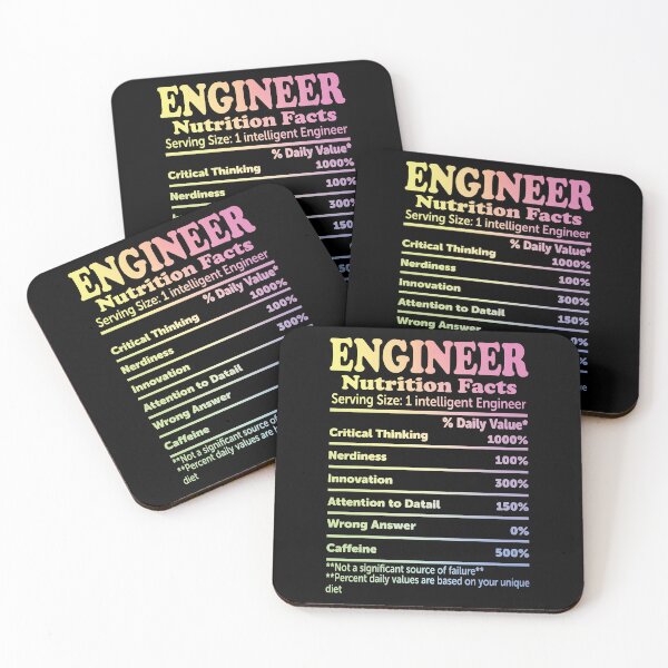 Item preview, Engineer Nutrition Facts designed and sold by ScienceCorner.