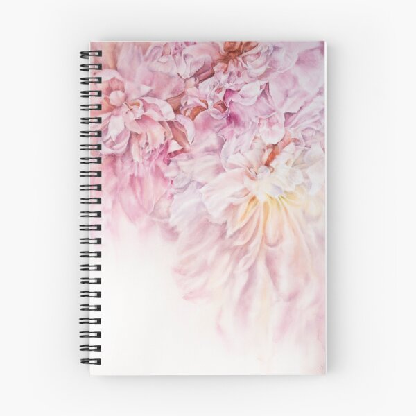 Artikelvorschau, Aquarellmalerei mit rosa Pfingstrosenblüten entworfen und verkauft von Katenaz.