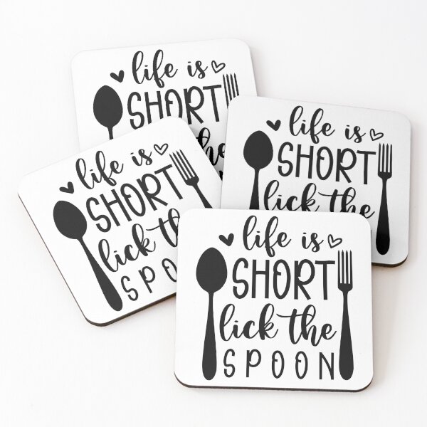 Item preview, life is short lick the spoon designed and sold by NoursDesigner.
