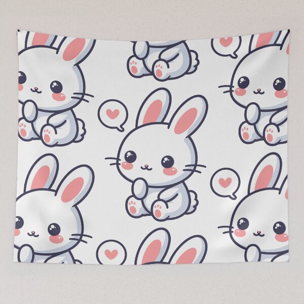 Item preview, Springtime Rabbit Joy designed and sold by ArtfulWeave.
