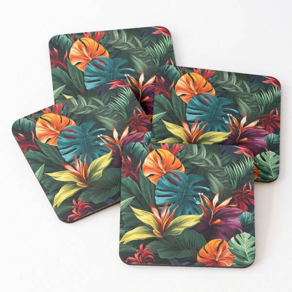Item preview, Colorful large tropical leaves print designed and sold by dcrc.