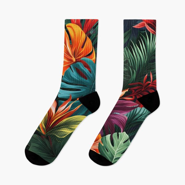 Item preview, Colorful large tropical leaves print designed and sold by dcrc.