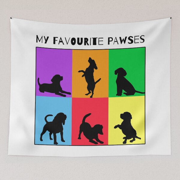 Item preview, My favourite pawses - Funny colorful dog lover design designed and sold by LexyDogs.