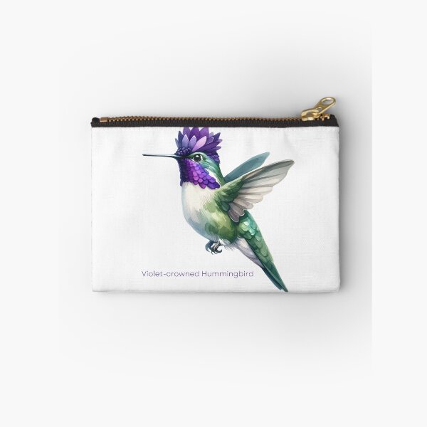 Item preview, Vibrante colibrí coronado de violetas - Arte primaveral designed and sold by KNAA.