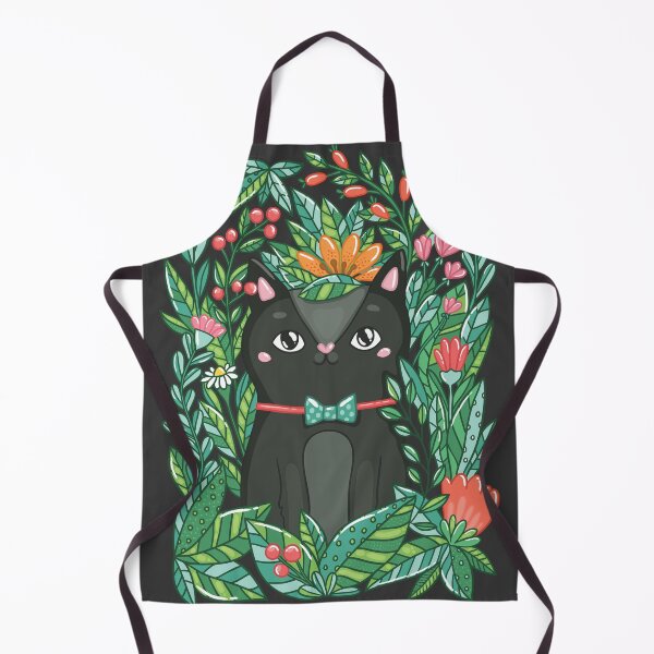 Item preview, Mystical Bloom: Black Cat & Flowers Collection designed and sold by Wise-Geek.