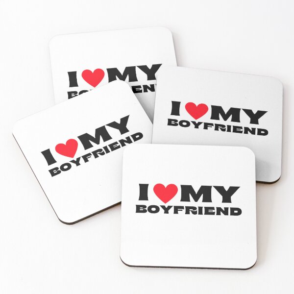 Item preview, "I Love My Boyfriend" Quote (White Background) designed and sold by MusesWhispers.