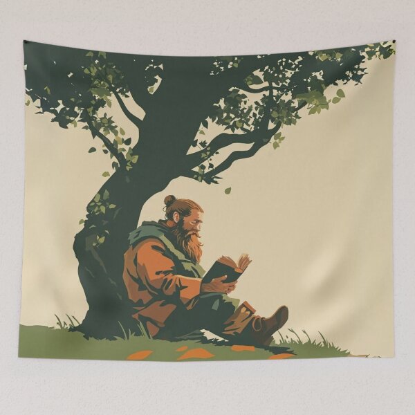 Item preview, Dwarf Adventurer Reading designed and sold by WarHaven.