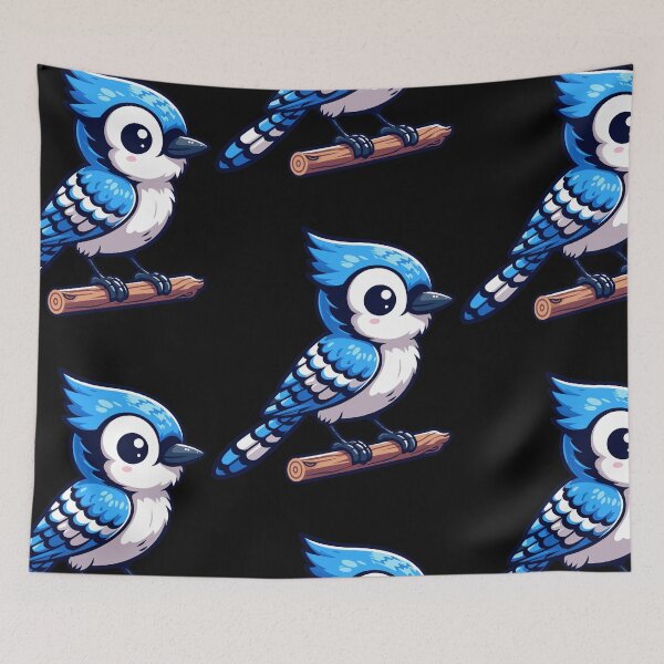 Item preview, Elegant Blue Jay Perch designed and sold by ArtfulWeave.