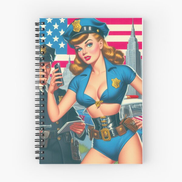 Item preview, Vintage Police Girl Pin Up designed and sold by PulpVintage.
