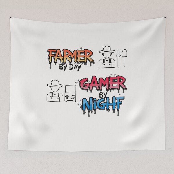 Item preview, Farmer By Day Gamer By Night 1 designed and sold by Psycho-Crazy.