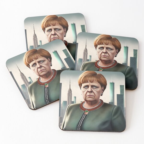 Item preview, Futurist Dystopia: Merkel Amidst the Monoliths designed and sold by ZuelowArt.