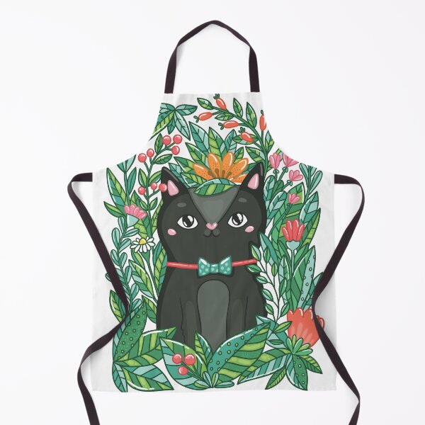 Item preview, Mystical Bloom: Black Cat & Flowers Collection designed and sold by Wise-Geek.
