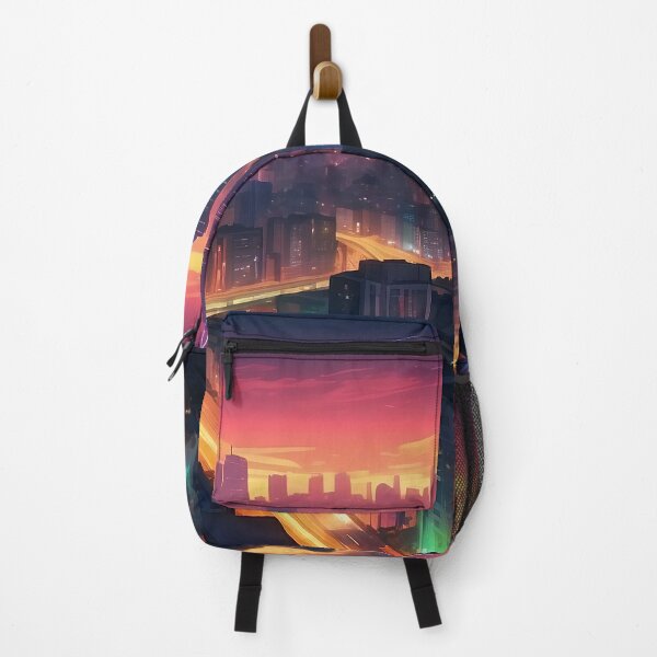 Item preview, Dusk Till Dawn: Metropolis Pulse in Neon Glow designed and sold by ArtComixHaven.