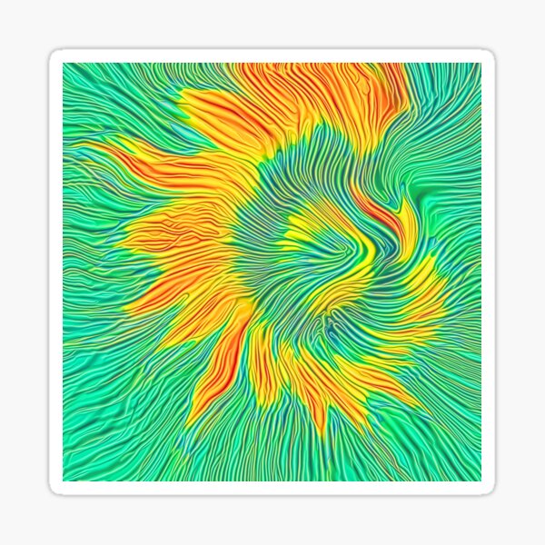 Abstract sunflower | Energy exchange Sticker