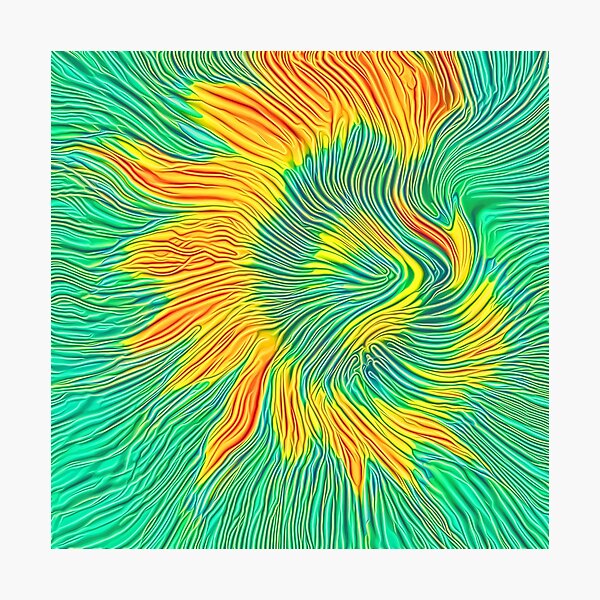Abstract sunflower | Energy exchange Photographic Print
