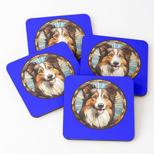 Item preview, Collie Dog Owner Stained Glass Full Face Art Collie Design designed and sold by fantasticdesign.