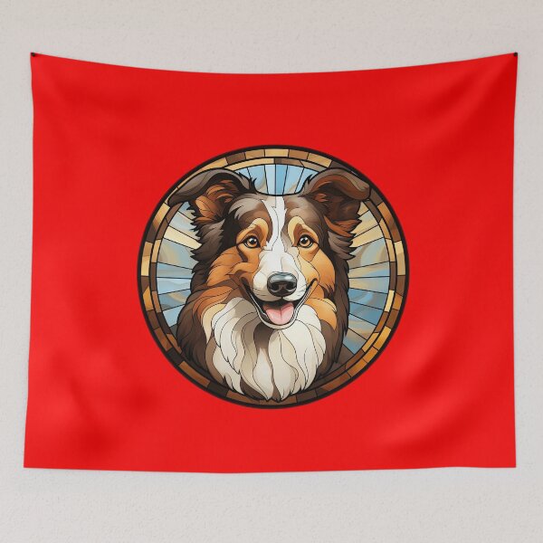 Item preview, Collie Dog Owner Stained Glass Full Face Art Collie Design designed and sold by fantasticdesign.