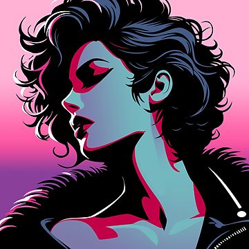 Artwork thumbnail, Woman in the sunset by Retroperks