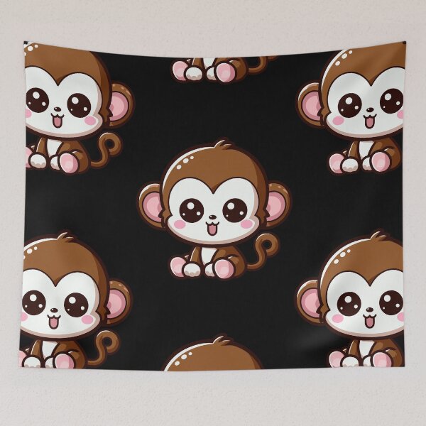 Item preview, Playful Monkey Cartoon designed and sold by ArtfulWeave.