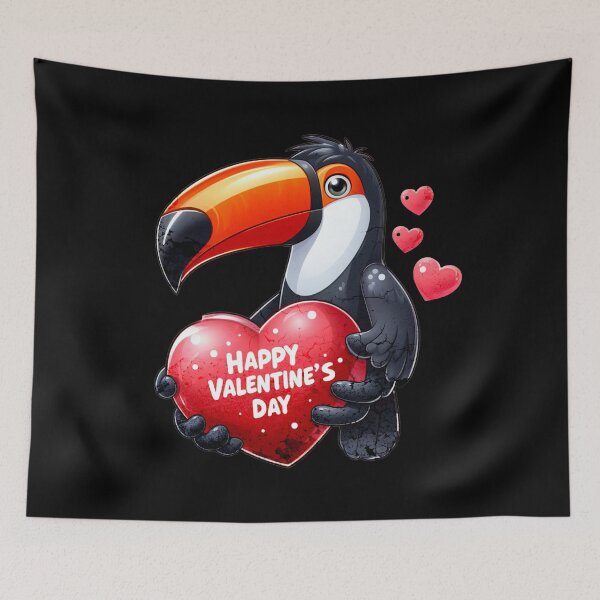 Item preview, HAPPY VALENTINE'S DAY - CUTE TUCAN 1 designed and sold by justyna-s28.