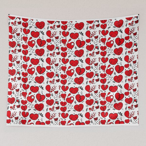 Item preview, Valentines Love Heart Pattern designed and sold by graphicmeyou.