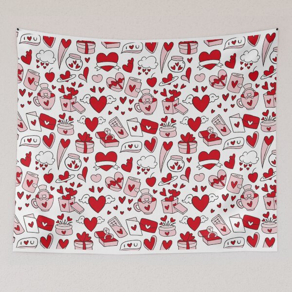 Item preview, Love Heart Pattern seamless designed and sold by graphicmeyou.