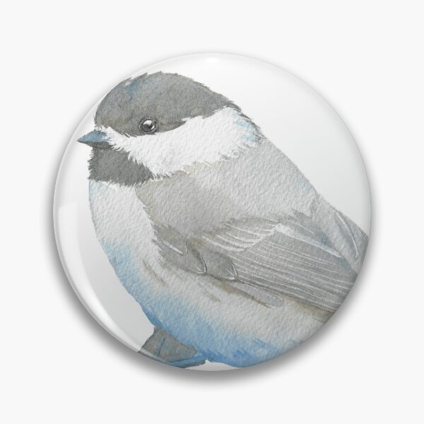 Item preview, black-capped chickadee watercolor portrait designed and sold by L'Atelier Oranjade.