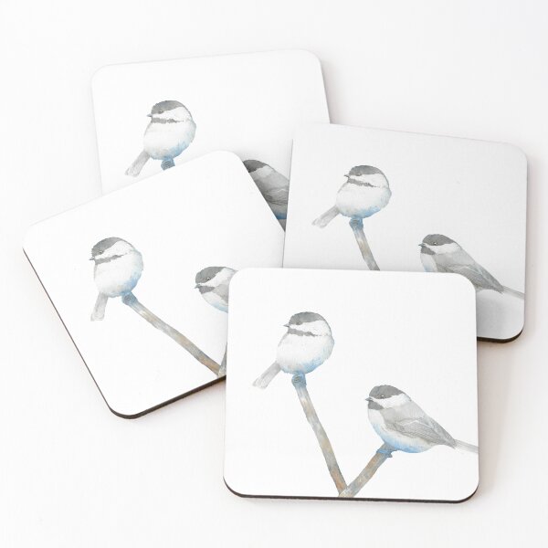 Item preview, black-capped chickadee watercolor portrait designed and sold by L'Atelier Oranjade.