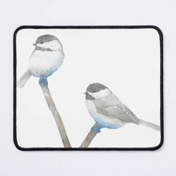 Item preview, black-capped chickadee watercolor portrait designed and sold by L'Atelier Oranjade.