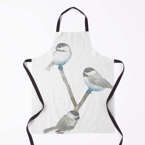 Item preview, black-capped chickadee watercolor portrait designed and sold by L'Atelier Oranjade.