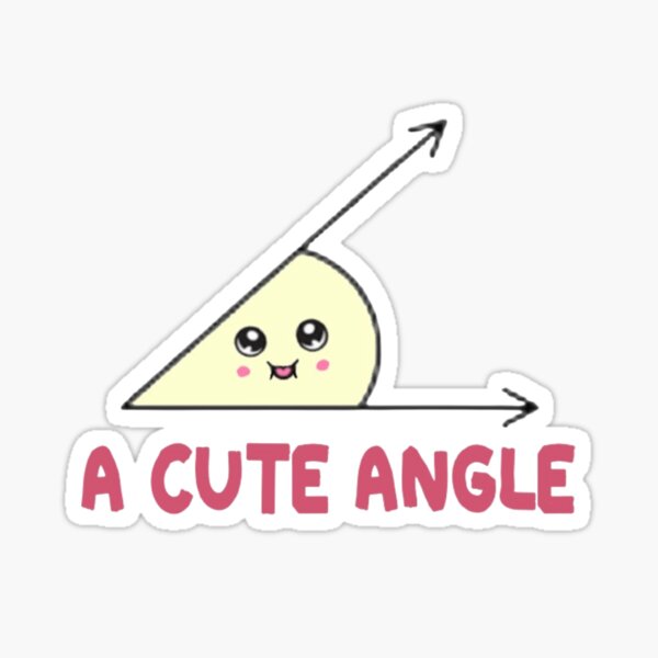 A Cute Acute Angle Geometry Sticker for Sale by BenOsaShirts