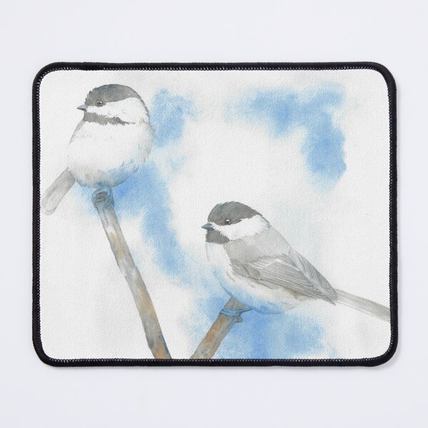 Item preview, black-capped chickadee watercolor portrait designed and sold by L'Atelier Oranjade.