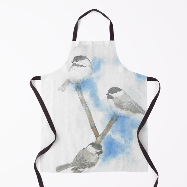 Item preview, black-capped chickadee watercolor portrait designed and sold by L'Atelier Oranjade.