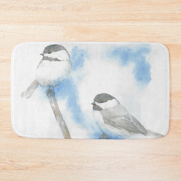 Item preview, black-capped chickadee watercolor portrait designed and sold by L'Atelier Oranjade.