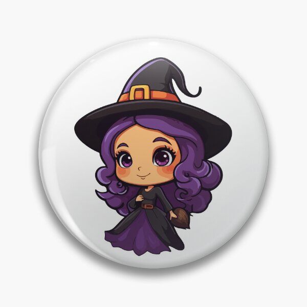 Item preview, Cute purple witch designed and sold by StickerLab4.