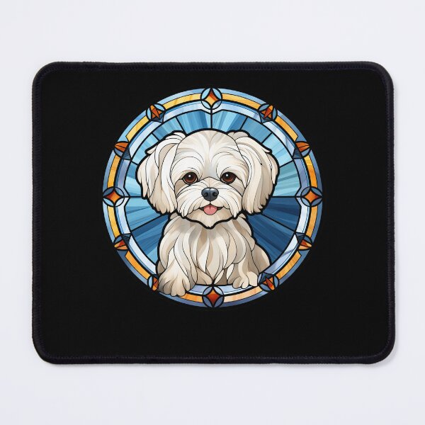 Item preview, Maltese Dog Owner Stained Glass Full Face Art Maltese Design designed and sold by fantasticdesign.