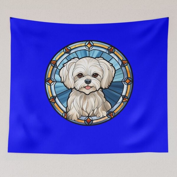 Item preview, Maltese Dog Owner Stained Glass Full Face Art Maltese Design designed and sold by fantasticdesign.