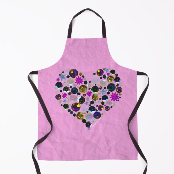 Item preview, Heart of Gems and Sequins over Pink Paper designed and sold by Daydreamer Alley.