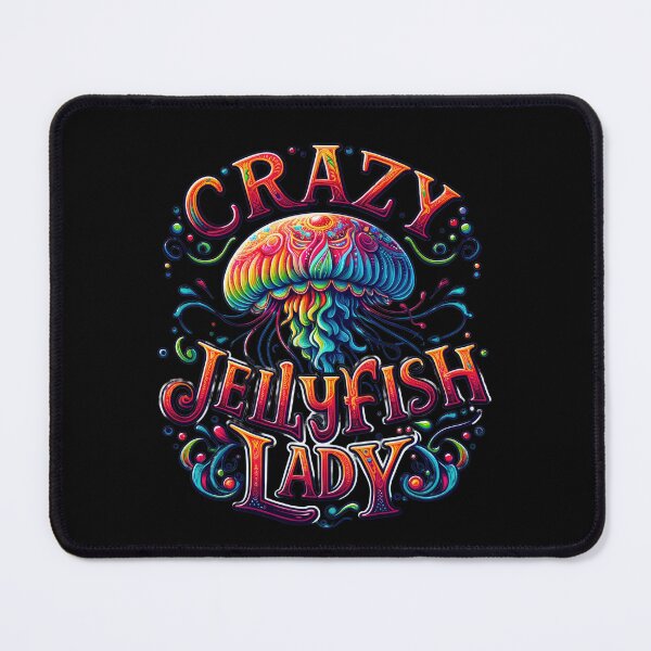 Item preview, Crazy Jellyfish Lady Multi Colored Jellyfish Vintage Print designed and sold by SandbarTees.