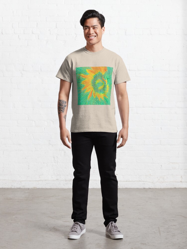 Alternate view of Abstract sunflower | Energy exchange Classic T-Shirt